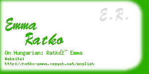 emma ratko business card